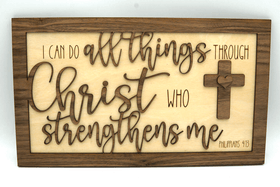 I Can Do All Things Through Christ Wall Art | Agape Woodwork