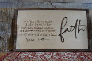 Faith Wood Sign  - View Item | Agape Woodwork