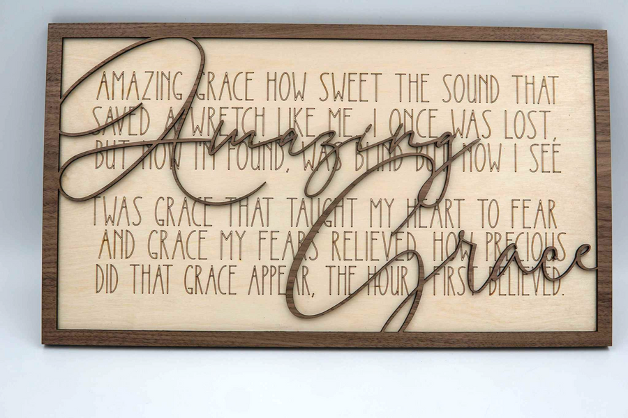 Amazing Grace Wood Sign | Agape Woodwork